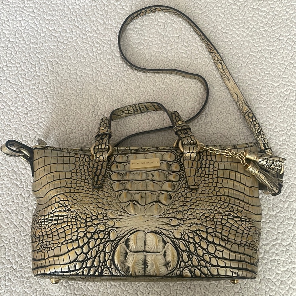 Brahmin Mini Asher satchel, Leather shoulder bag, nearly new